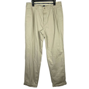 Polo Ralph Lauren Khaki Pants 36x34 Mens Chino Rolled Cuff Casual Career